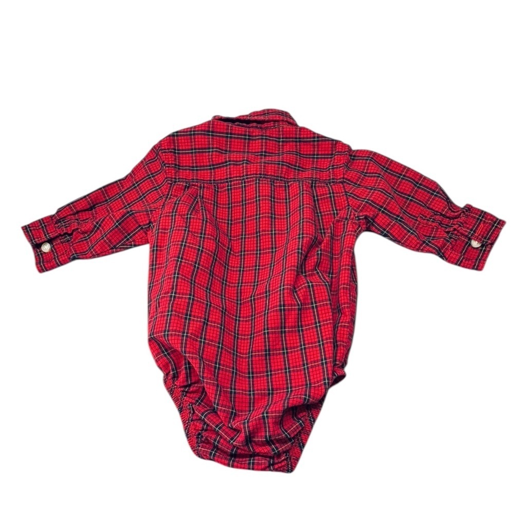 OshKosh B’gosh Plaid Button-Up Bodysuit – Size 9 Months - Picture 5 of 7